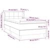 vidaXL Boxspringbett mit Matratze Schwarz 90x190 cm Stoff