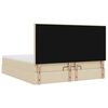 vidaXL Ottoman-Bett mit Matratze & LEDs Creme 180x200 cm Stoff
