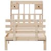 vidaXL Massivholzbett mit Regal ohne Matratze 90x190 cm Kiefer