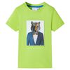Kinder-Kurzarmshirt Limette 116