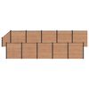 vidaXL Zaunelement 11 pcs WPC und Aluminium Braun