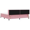 vidaXL Boxspringbett mit Matratze mit Kopfteil Rosa 200 x 200 cm Samt