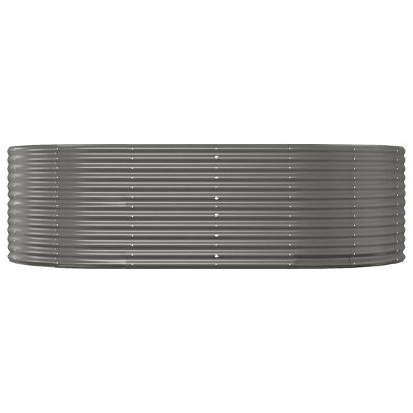 vidaXL Hochbeet Grau 212x140x68 cm Verzinkter Stahl