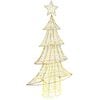 vidaXL Weihnachtsbaum 160 LEDs Warmwei&szlig; 151 cm PET