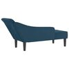 vidaXL Chaiselongue mit Kissen Blau Samt