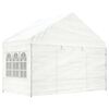 vidaXL Pavillon mit Dach Wei&szlig; 6,69 x 4,08 x 3,22 m Polyethylen