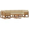 vidaXL Outdoor-Sofagarnitur 8 pcs Natur und Beige Polyester