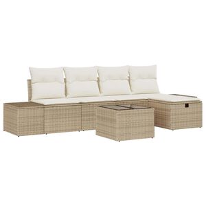vidaXL Sofa Set 6 stk. Poly-Rattan