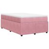 vidaXL Boxspringbett mit Matratze Rosa 120x200 cm Samt