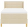 vidaXL Boxspringbett mit Matratze mit Kopfteil Creme 200 x 80 cm Stoff