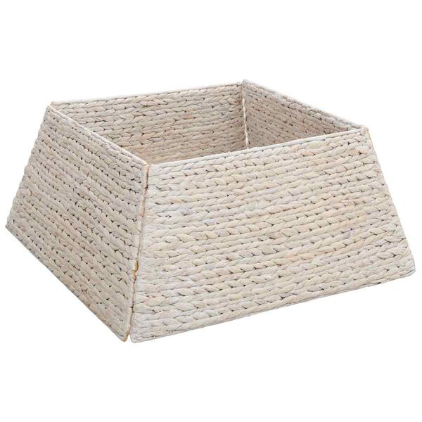 vidaXL Weihnachtsbaumkragen Weiß 60 x 60 x 28 cm Wasserhyazinthe