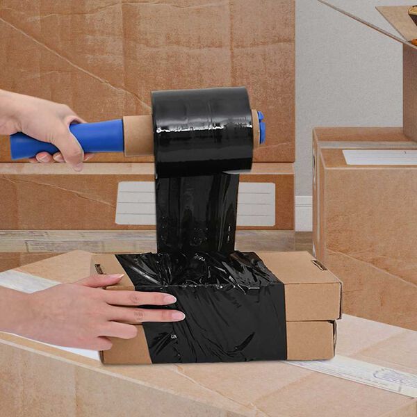 vidaXL Stretchfolien 10 Stk. Schwarz 23 &mu;m 10 cm x 300 m