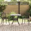 vidaXL Gartentisch Set 3 pcs Bronze Gussaluminium