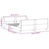 vidaXL Massivholzbett ohne Matratze Wachsbraun 120x190 cm Kiefernholz