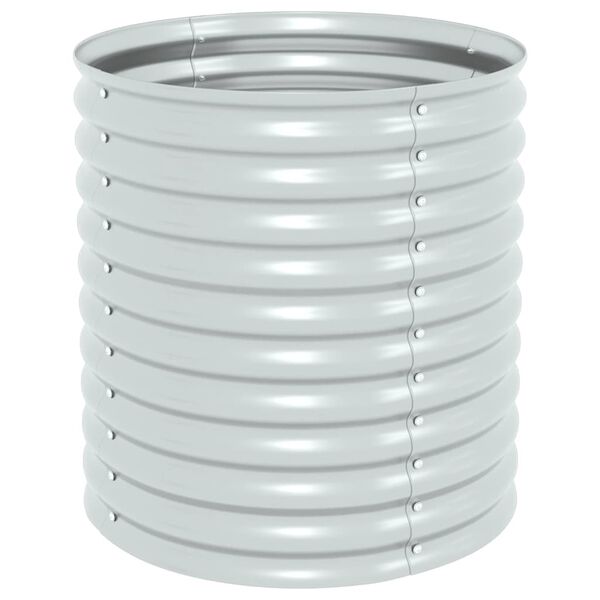 vidaXL Garten-Hochbeet 80x80x81 cm Verzinkter Stahl Silbern