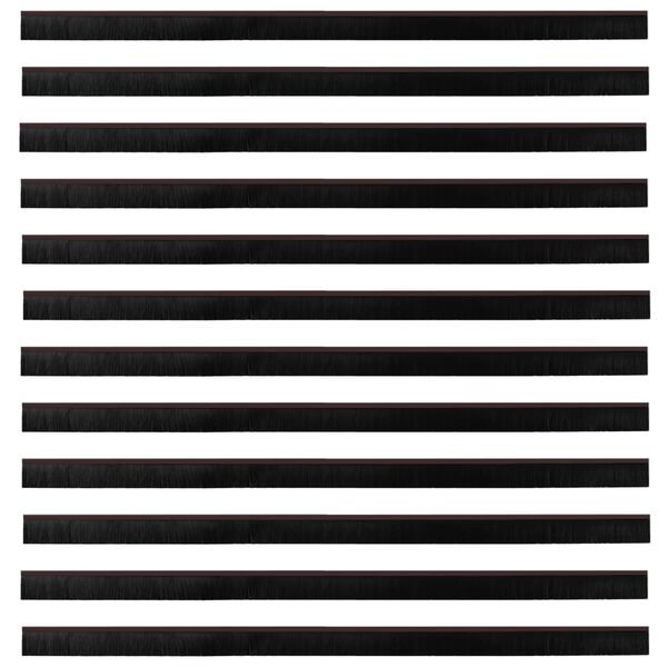 vidaXL Selbstklebende T&uuml;rb&uuml;rstendichtungen 12 pcs Braun 100 cm