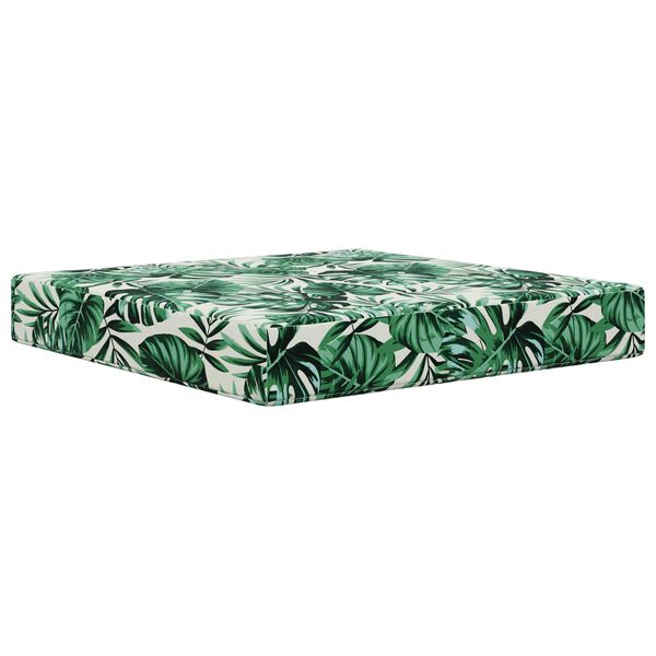 vidaXL Sofakissen f&uuml;r drau&szlig;en 2 pcs Blattmuster Polyester