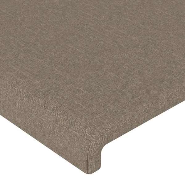 vidaXL Kopfteil Taupe 160x5x118/128 cm Stoff