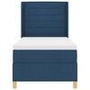 vidaXL Boxspringbett mit Matratze mit Kopfteil Blau 80 x 200 cm Stoff