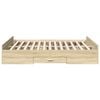 vidaXL Bettgestell mit Schubladen Sonoma-Eiche 150x200cm Holzwerkstoff