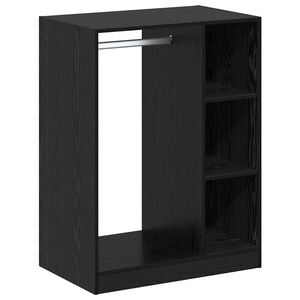vidaXL Kleiderschrank mit Regal Schwarz Eichen-Optik 77 x 48 x 102 cm