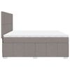 vidaXL Boxspringbett mit Matratze Taupe 200x200 cm Stoff