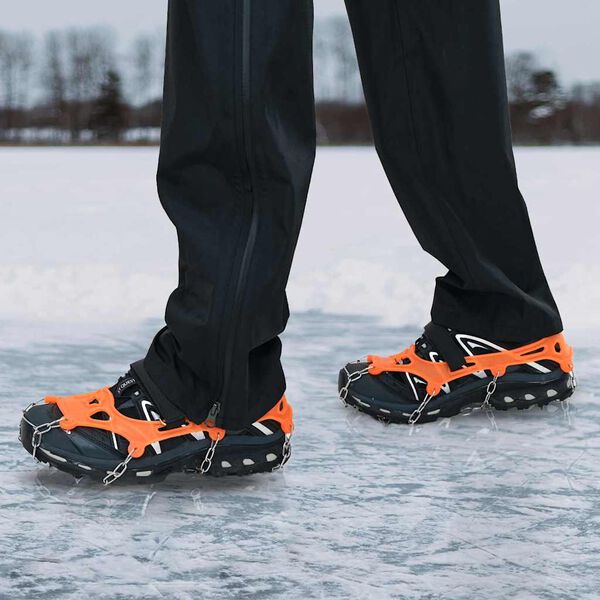 vidaXL Eiskrallen f&uuml;r Schuhe mit 10 Spikes Orange S