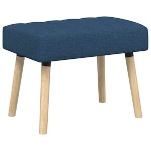 vidaXL Kanalgepolsterte Bank Blau 60 x 40 x 45 cm Stoff