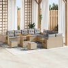 vidaXL Garten-Sofa-Set 13 pcs Beige Poly-Rattan