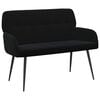 vidaXL Zweisitzer-Sofa mit Metallbeinen 2-Sitzer Schwarz Samt