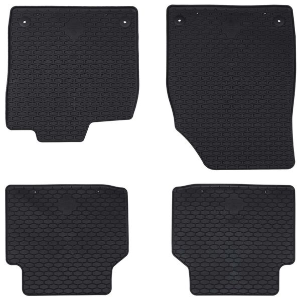 vidaXL Autofu&szlig;matte 4 pcs Schwarz Gummi