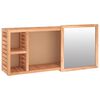 vidaXL Spiegelschrank 80x17x34 cm Massivholz Nussbaum
