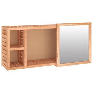 vidaXL Spiegelschrank 80x17x34 cm Massivholz Nussbaum