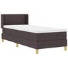 vidaXL Boxspringbett mit Matratze Dunkelbraun 200 x 80 cm Stoff