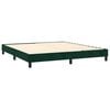 vidaXL Boxspringbett mit Matratze Dunkelgr&uuml;n 160x200 cm Samt