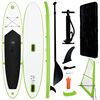 vidaXL Aufblasbares SUP-Board mit Segel Set Gr&uuml;n und Wei&szlig;