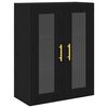 vidaXL Wandschrank Schwarz Eichen-Optik 69,5 x 34 x 90 cm