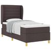 vidaXL Boxspringbett mit Matratze Dunkelgrau 90x190 cm Dunkelbraun