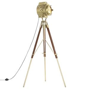 vidaXL Stehleuchte Dreibein Massivholz Mango 193 cm