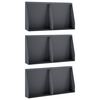 vidaXL St&uuml;tzmauer 6 stk. 40 x 12 x 30 cm Stahl Anthrazit
