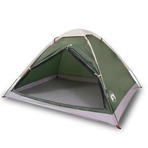 vidaXL Kuppel-Campingzelt 4 Personen Gr&uuml;n Wasserdicht