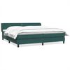 vidaXL Boxspringbett mit Matratzen Dunkelgr&uuml;n 180x220 cm Samt