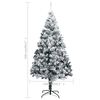 vidaXL Künstlicher Weihnachtsbaum mit Schnee Grün 240 cm PVC