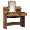 vidaXL Schminktisch mit Regal Altholz 100 x 40 x 130 cm Holzwerkstoff
