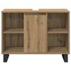 vidaXL Badezimmerm&ouml;bel Set mit Speicher 3 pcs Braun Holzwerkstoff