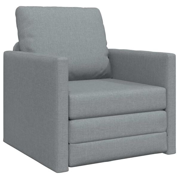 vidaXL Schlafsofa 60cm Hellgrau Stoff