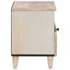 vidaXL Nachttisch 2 pcs Beige 40 x 33 x 46 cm Massivholz Akazie