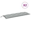 vidaXL Gartenbank-Auflagen 2 Stk. Melange Hellgrau 150x50x7 cm Stoff