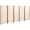 vidaXL 5-tlg. Raumteiler Cremewei&szlig; 350x180 cm