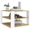 vidaXL Couchtisch Sonoma-Eiche Weiß 60x60x40 cm Holzwerkstoff